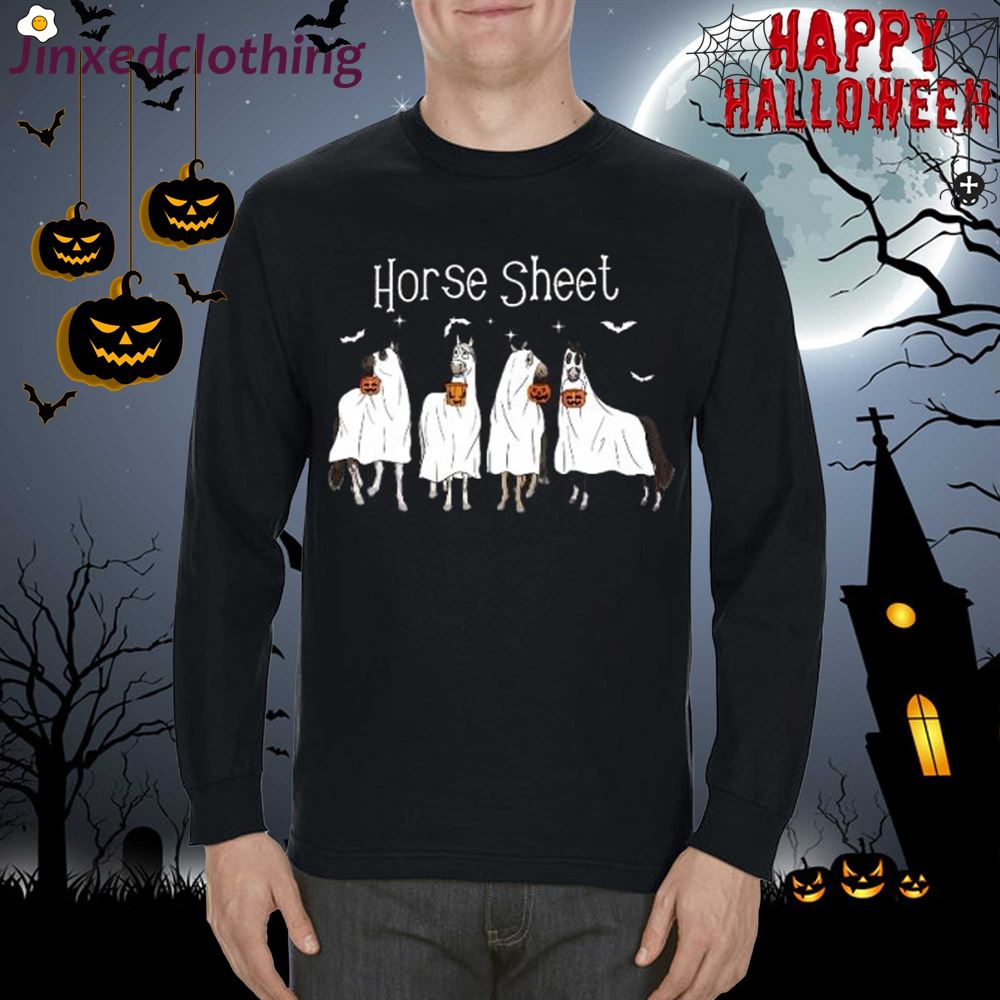 Horse Sheet Sweatshirt Halloween Ghost Horses Shirt 